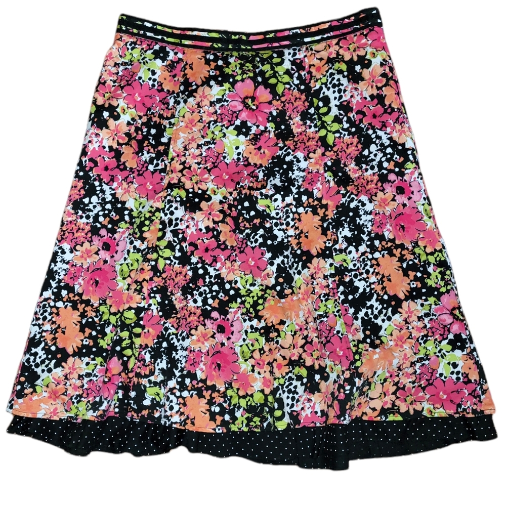 Christopher & Banks plus size floral midi skirt.
